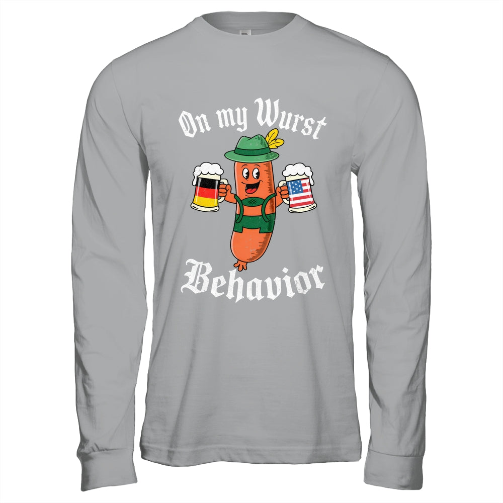 Oktoberfest On My Wurst Behavior Funny German Sausage Men Shirt & Hoodie | siriusteestore
