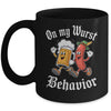 Oktoberfest On My Wurst Behavior German Beer Sausage Adults Mug | siriusteestore