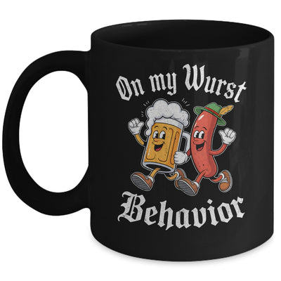Oktoberfest On My Wurst Behavior German Beer Sausage Adults Mug | siriusteestore