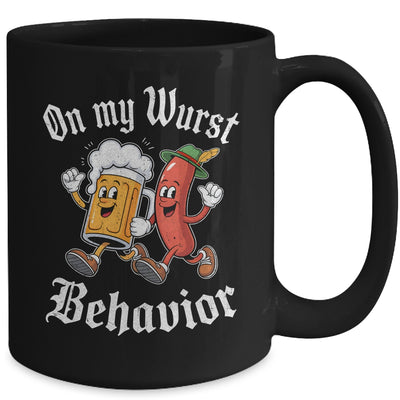 Oktoberfest On My Wurst Behavior German Beer Sausage Adults Mug | siriusteestore