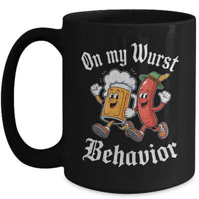 Oktoberfest On My Wurst Behavior German Beer Sausage Adults Mug | siriusteestore