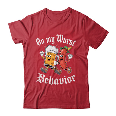 Oktoberfest On My Wurst Behavior German Beer Sausage Adults Shirt & Hoodie | siriusteestore