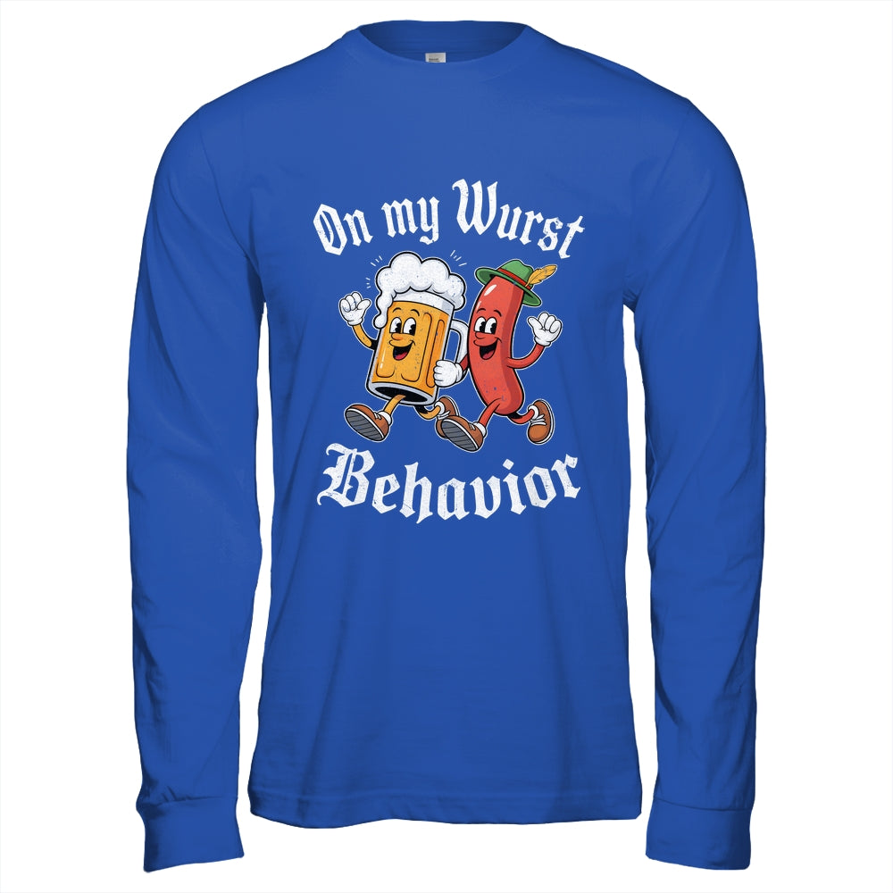 Oktoberfest On My Wurst Behavior German Beer Sausage Adults Shirt & Hoodie | siriusteestore