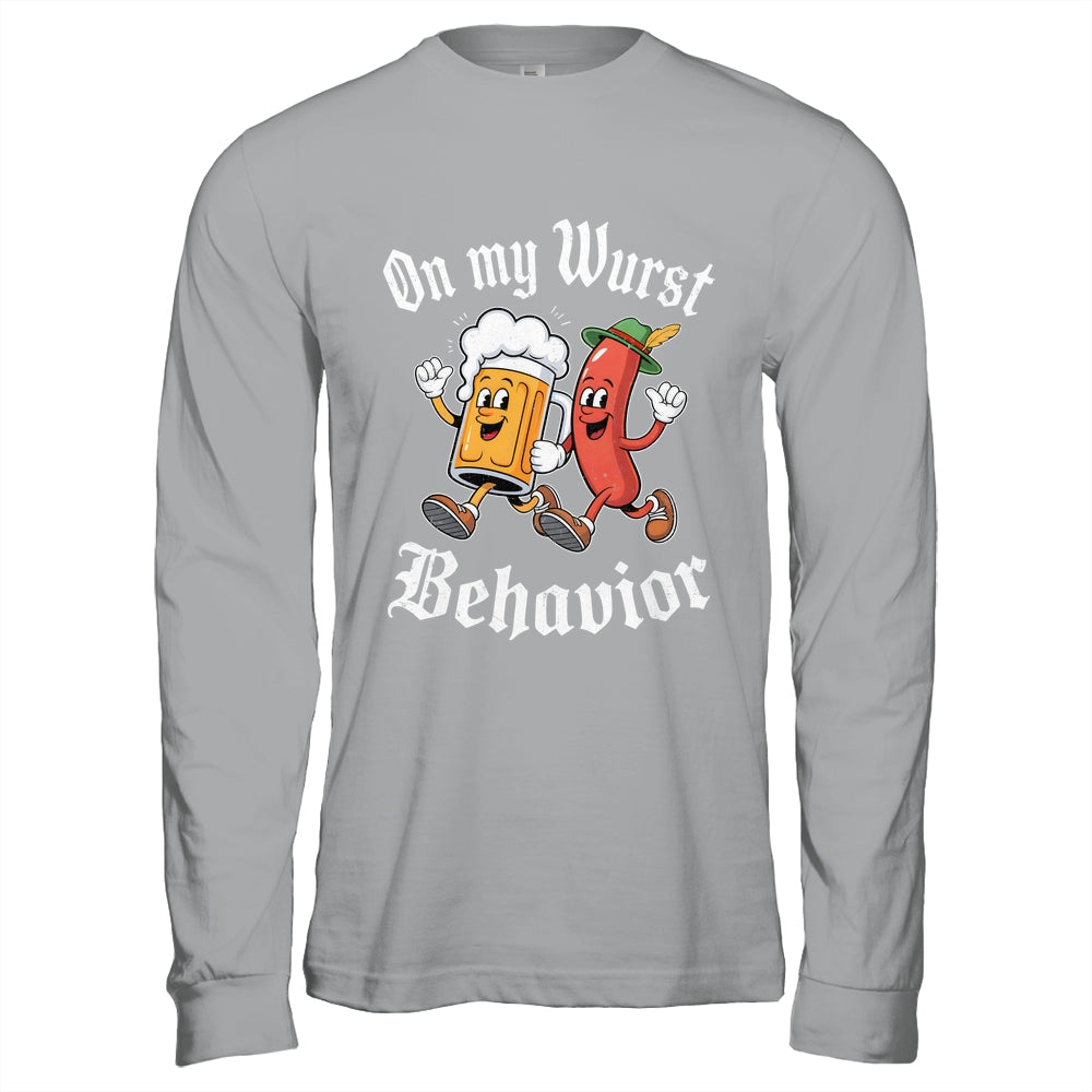 Oktoberfest On My Wurst Behavior German Beer Sausage Adults Shirt & Hoodie | siriusteestore
