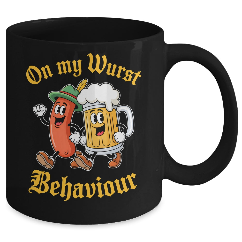 Oktoberfest On My Wurst Behaviour German Beer Sausage Adults Mug | siriusteestore