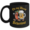 Oktoberfest On My Wurst Behaviour German Beer Sausage Adults Mug | siriusteestore