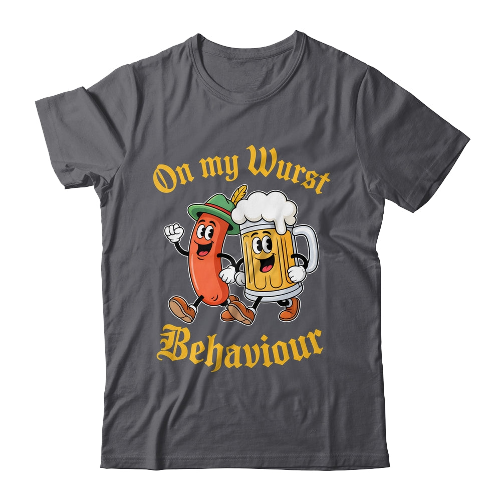 Oktoberfest On My Wurst Behaviour German Beer Sausage Adults Shirt & Hoodie | siriusteestore