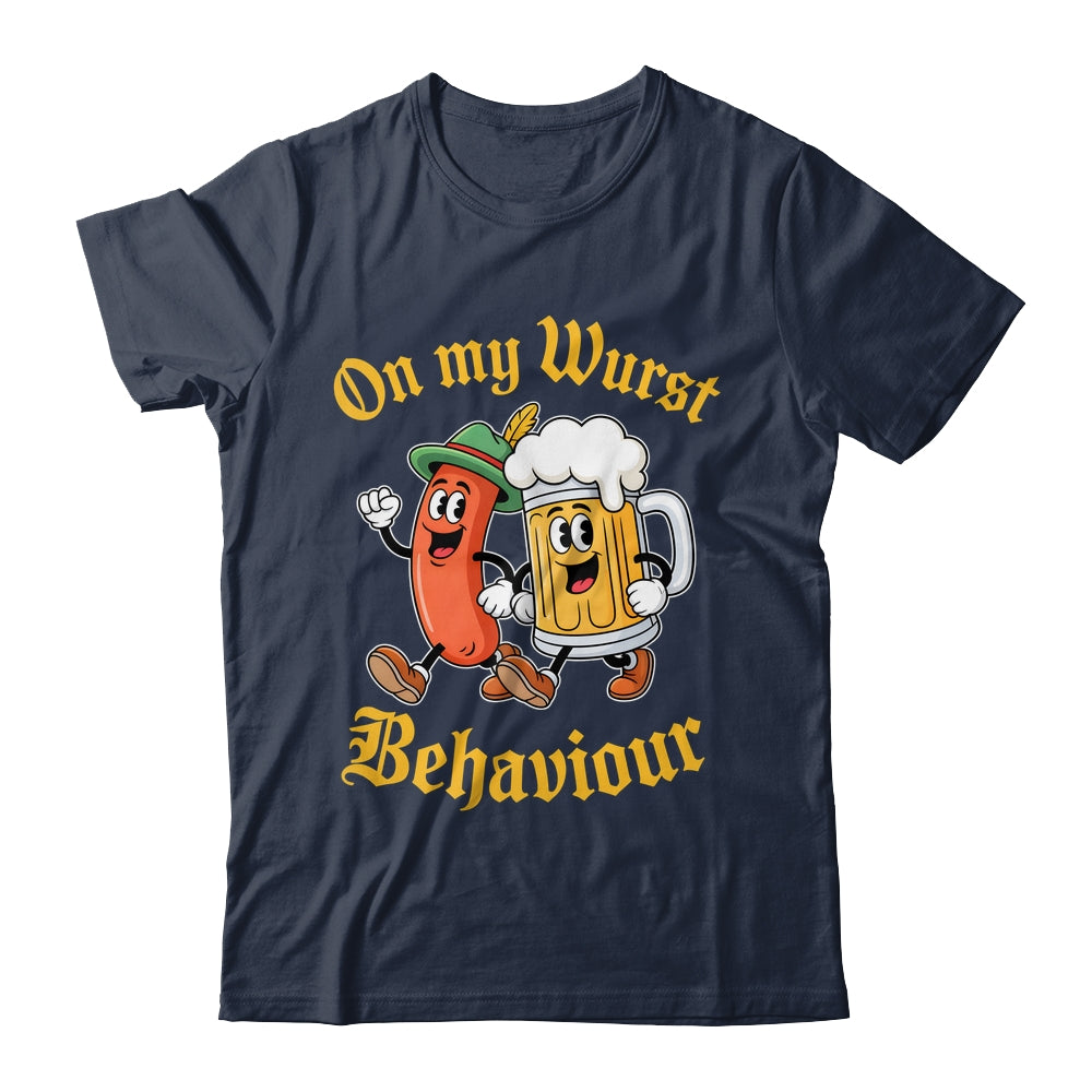 Oktoberfest On My Wurst Behaviour German Beer Sausage Adults Shirt & Hoodie | siriusteestore