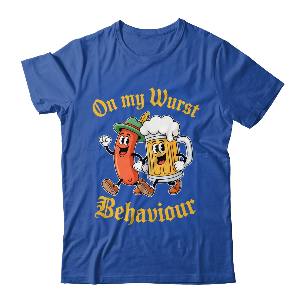 Oktoberfest On My Wurst Behaviour German Beer Sausage Adults Shirt & Hoodie | siriusteestore