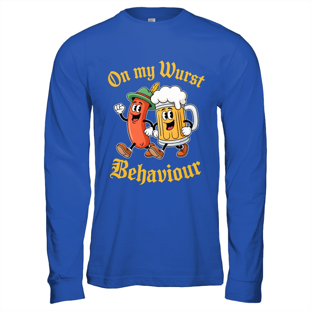 Oktoberfest On My Wurst Behaviour German Beer Sausage Adults Shirt & Hoodie | siriusteestore