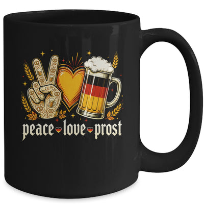Oktoberfest Peace Love Prost German Flag Bavarian Men Women Mug | siriusteestore
