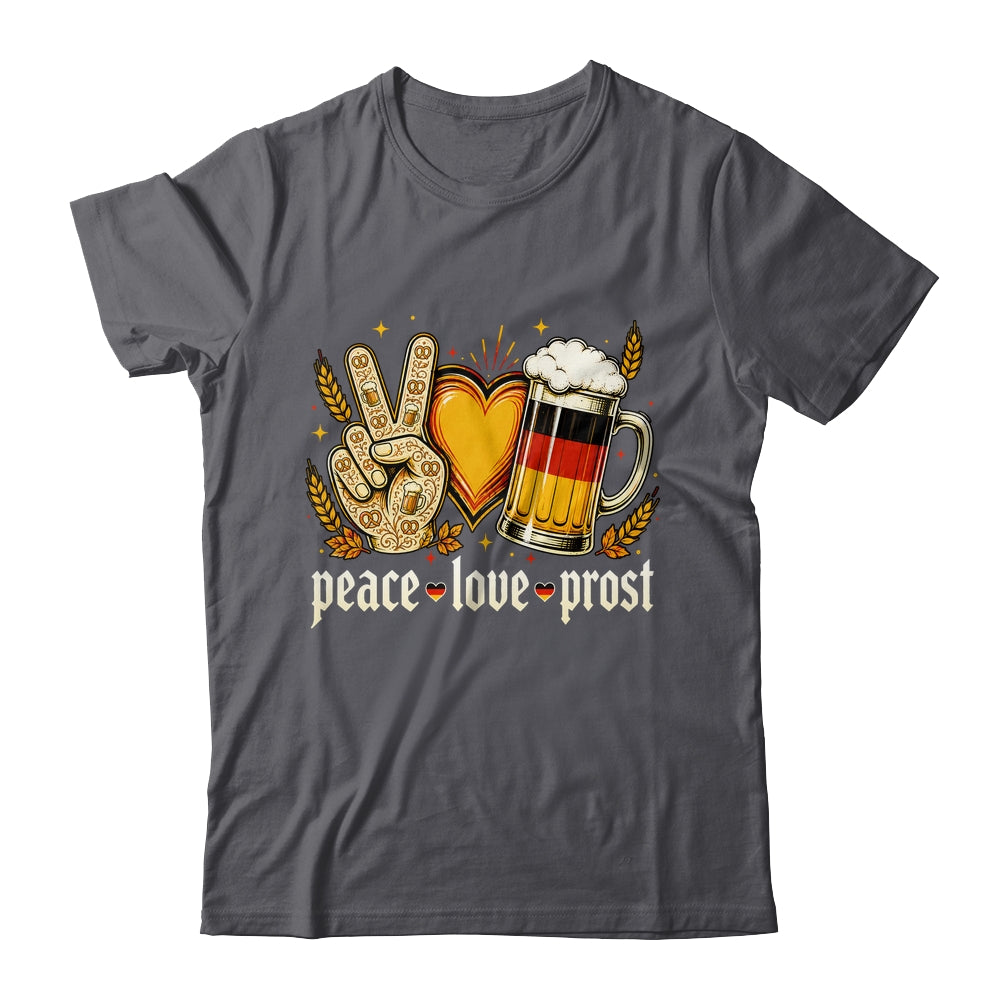 Oktoberfest Peace Love Prost German Flag Bavarian Men Women Shirt & Hoodie | siriusteestore
