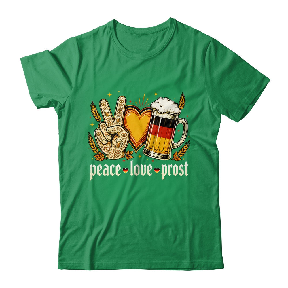 Oktoberfest Peace Love Prost German Flag Bavarian Men Women Shirt & Hoodie | siriusteestore