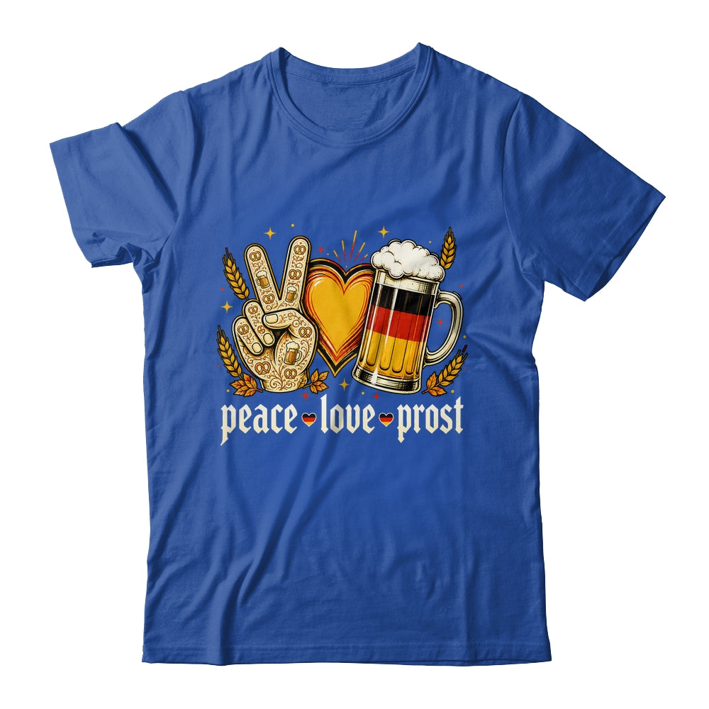 Oktoberfest Peace Love Prost German Flag Bavarian Men Women Shirt & Hoodie | siriusteestore