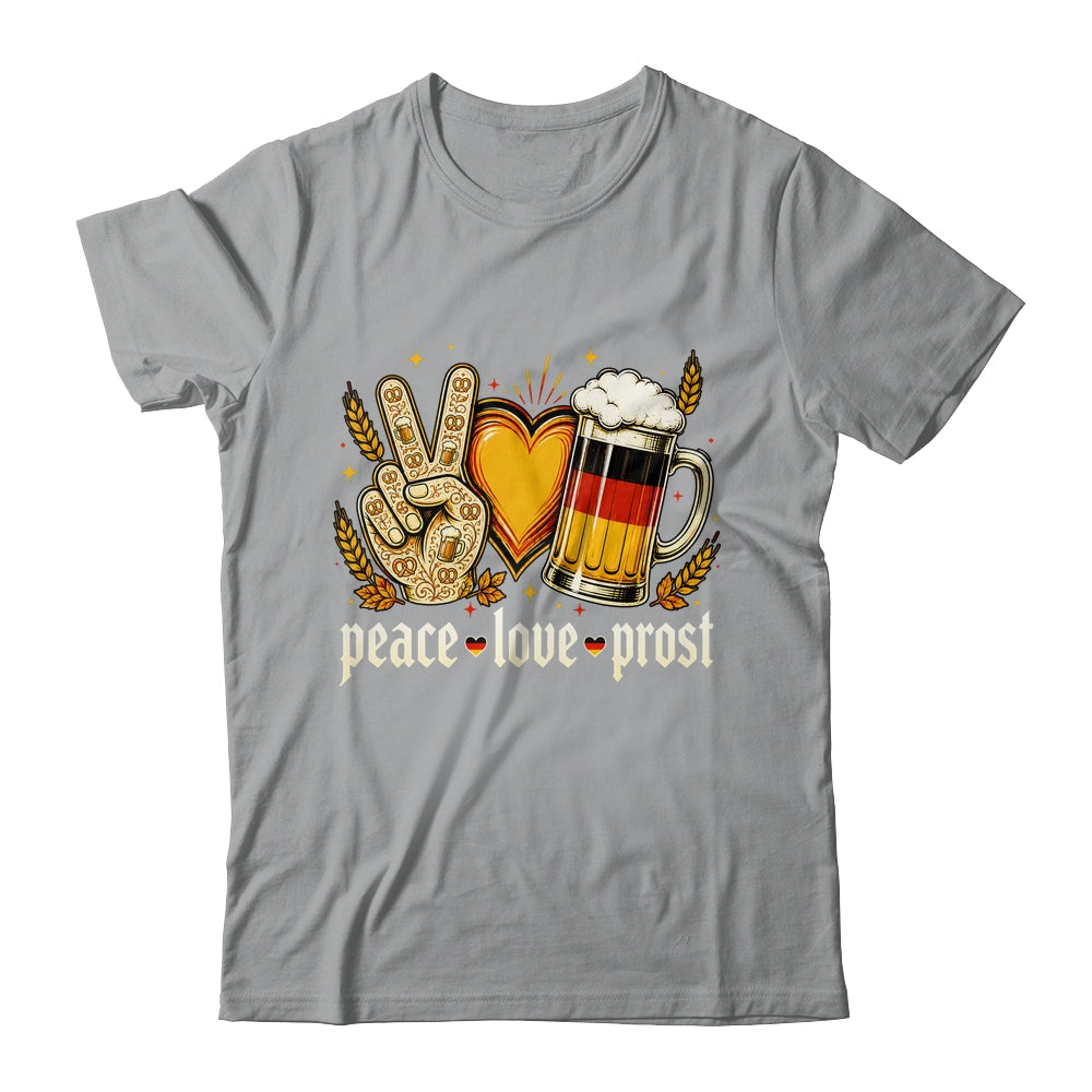 Oktoberfest Peace Love Prost German Flag Bavarian Men Women Shirt & Hoodie | siriusteestore