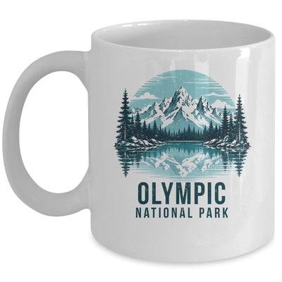 Olympic National Park Retro Mountain Lake Outdoor Hiking Mug | siriusteestore