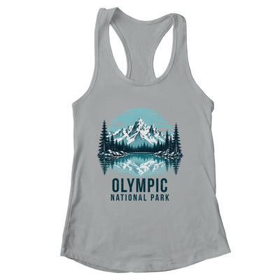 Olympic National Park Retro Mountain Lake Outdoor Hiking Shirt & Tank Top | siriusteestore
