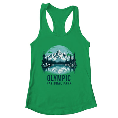 Olympic National Park Retro Mountain Lake Outdoor Hiking Shirt & Tank Top | siriusteestore