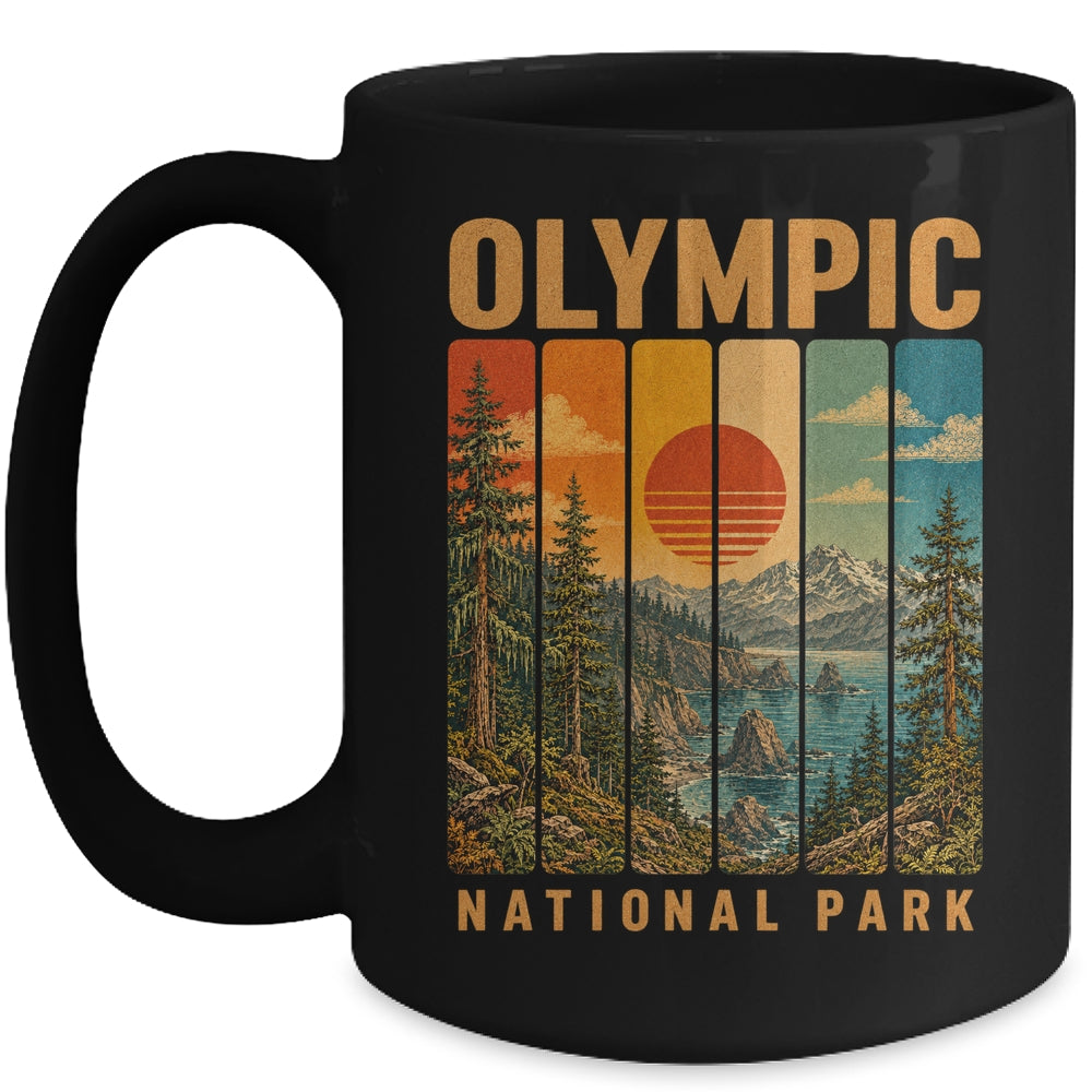 Olympic National Park Washington Usa Outdoor Vintage Hiking Mug | siriusteestore