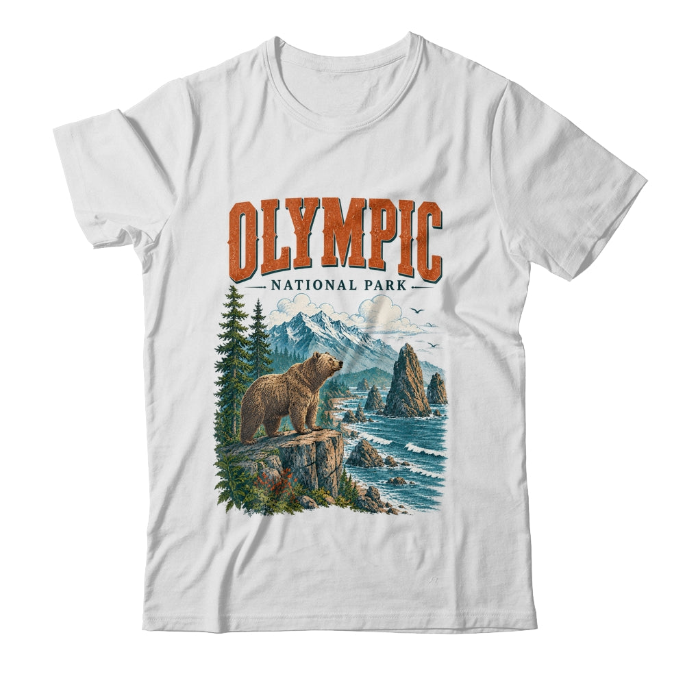 Olympic National Park Washington Vintage Nature Hiking Shirt & Tank Top | siriusteestore