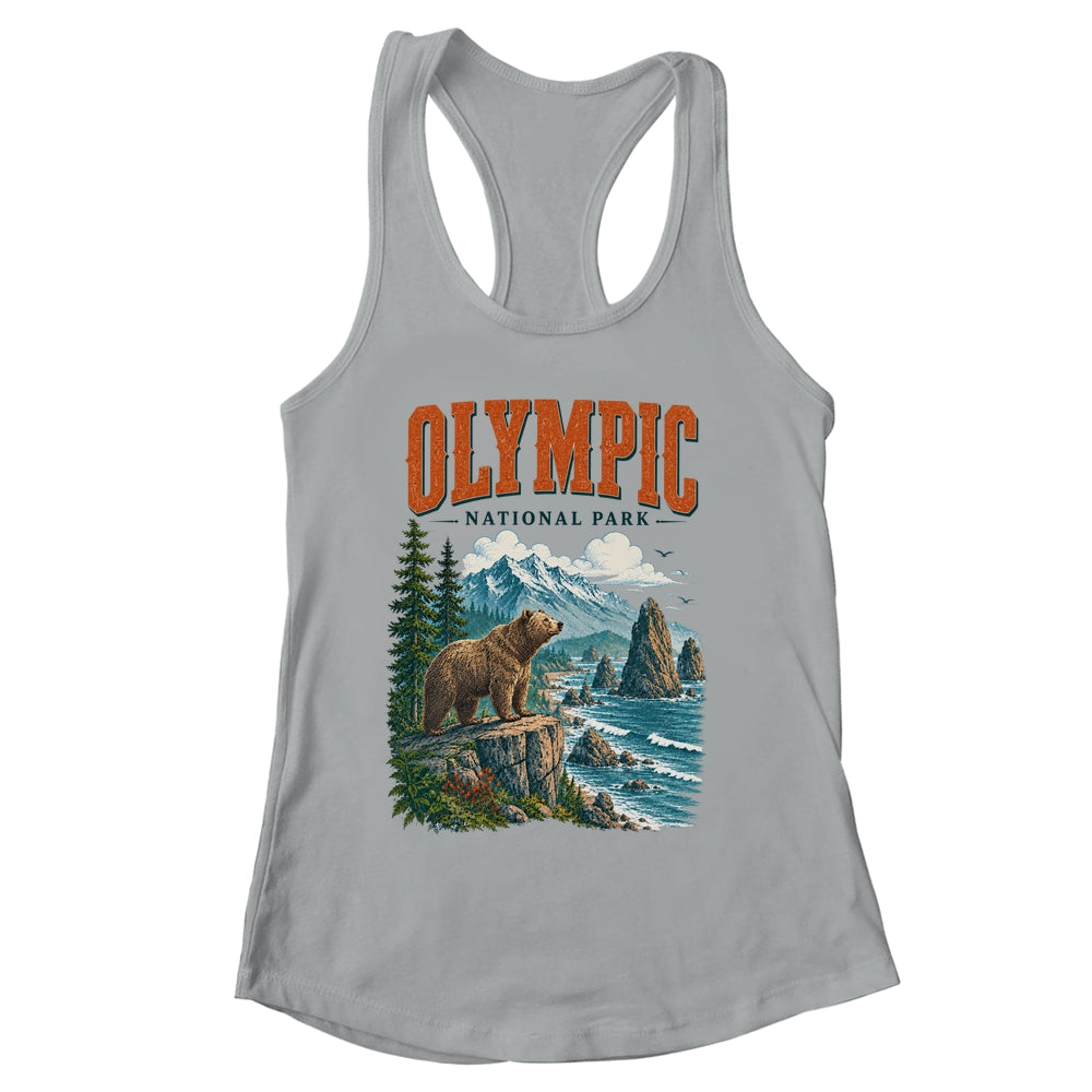 Olympic National Park Washington Vintage Nature Hiking Shirt & Tank Top | siriusteestore