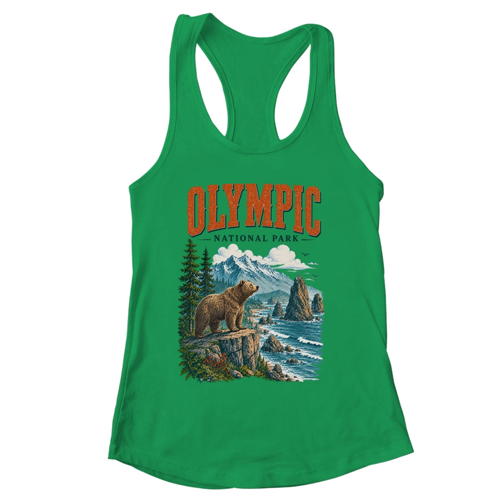 Olympic National Park Washington Vintage Nature Hiking Shirt & Tank Top | siriusteestore