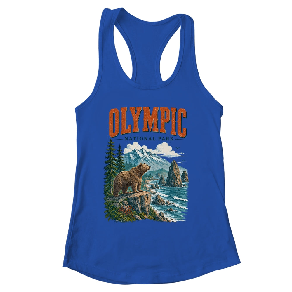 Olympic National Park Washington Vintage Nature Hiking Shirt & Tank Top | siriusteestore