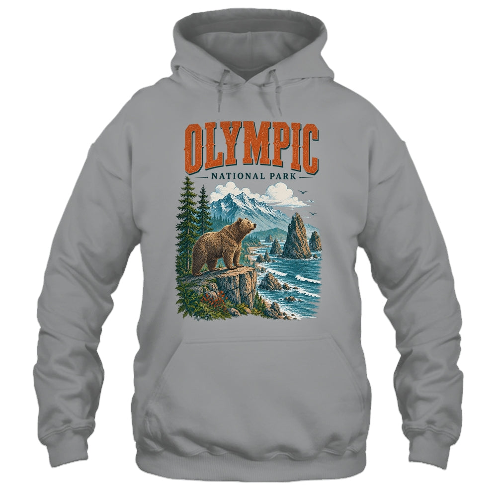 Olympic National Park Washington Vintage Nature Hiking Shirt & Tank Top | siriusteestore