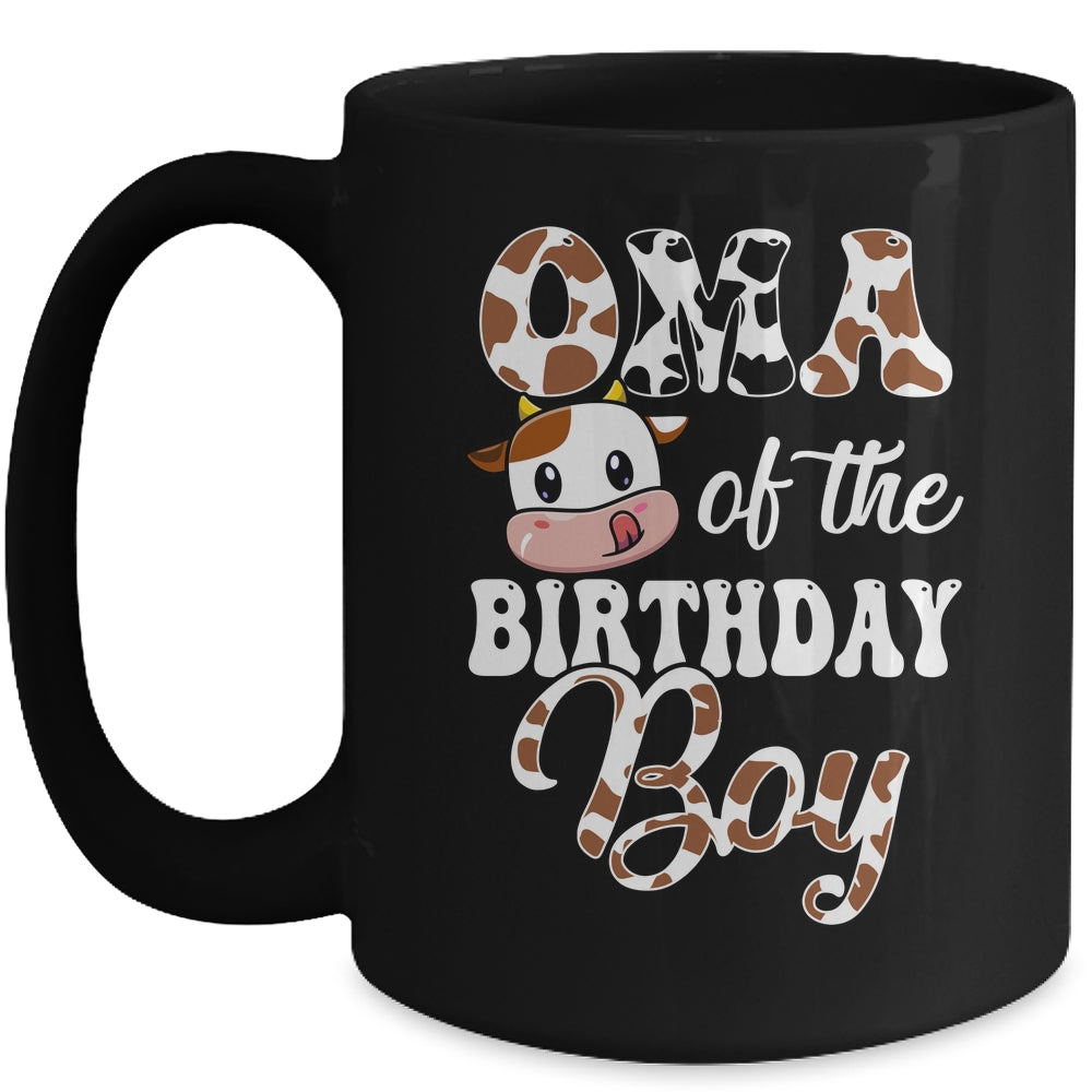 Oma Of The Birthday Boy Cow Farm 1st Birthday Boy Mug | siriusteestore