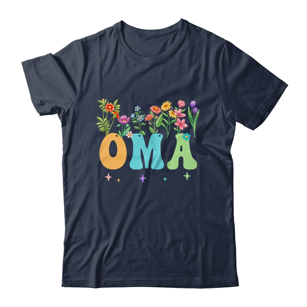 Oma Women Wildflower Floral Design Oma Mothers Day Shirt & Tank Top | siriusteestore