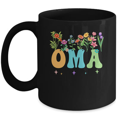 Oma Women Wildflower Floral Design Oma Mothers Day Mug | siriusteestore