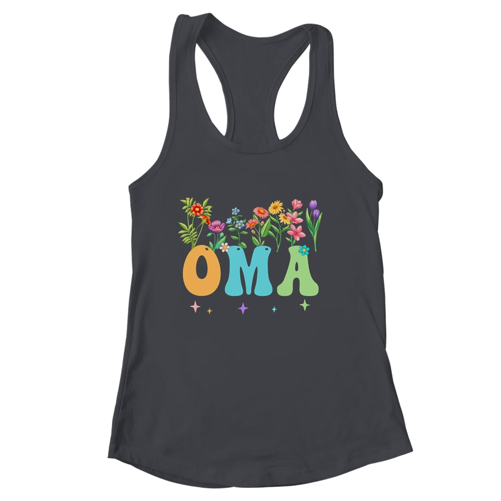 Oma Women Wildflower Floral Design Oma Mothers Day Shirt & Tank Top | siriusteestore