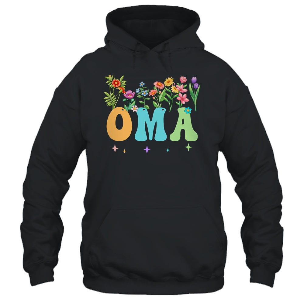 Oma Women Wildflower Floral Design Oma Mothers Day Shirt & Tank Top | siriusteestore
