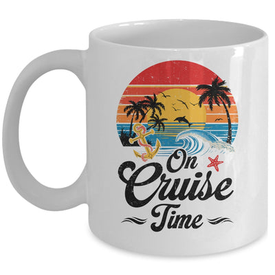 On Cruise Time Coconut Tree Graphic Summer Vacation Cruising Mug | siriusteestore