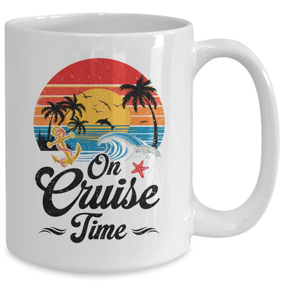 On Cruise Time Coconut Tree Graphic Summer Vacation Cruising Mug | siriusteestore