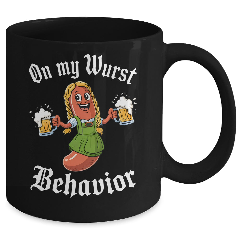 On My Wurst Behavior Oktoberfest German Funny Germany Women Mug | siriusteestore
