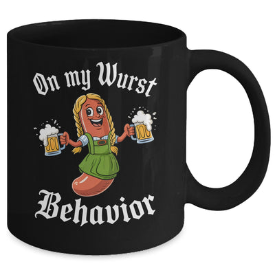 On My Wurst Behavior Oktoberfest German Funny Germany Women Mug | siriusteestore