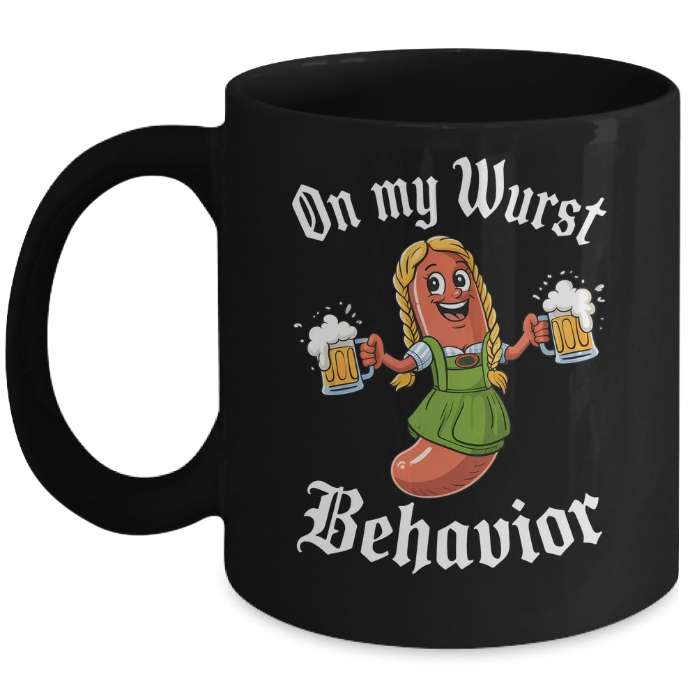 On My Wurst Behavior Oktoberfest German Funny Germany Women Mug | siriusteestore