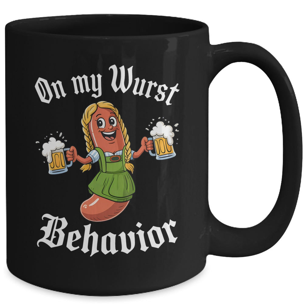 On My Wurst Behavior Oktoberfest German Funny Germany Women Mug | siriusteestore