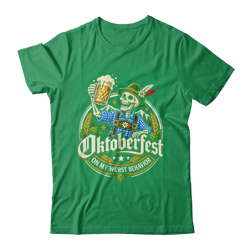 On My Wurst Behavior Oktoberfest Skeleton Beer Festival Shirt & Hoodie | siriusteestore
