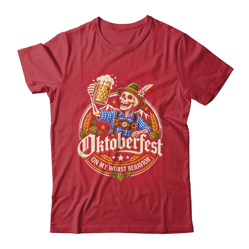 On My Wurst Behavior Oktoberfest Skeleton Beer Festival Shirt & Hoodie | siriusteestore