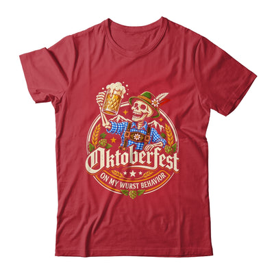 On My Wurst Behavior Oktoberfest Skeleton Beer Festival Shirt & Hoodie | siriusteestore