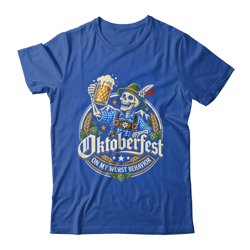 On My Wurst Behavior Oktoberfest Skeleton Beer Festival Shirt & Hoodie | siriusteestore