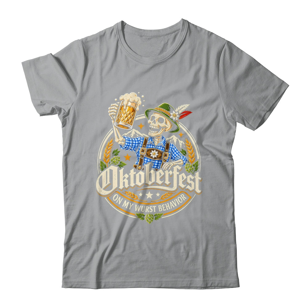 On My Wurst Behavior Oktoberfest Skeleton Beer Festival Shirt & Hoodie | siriusteestore