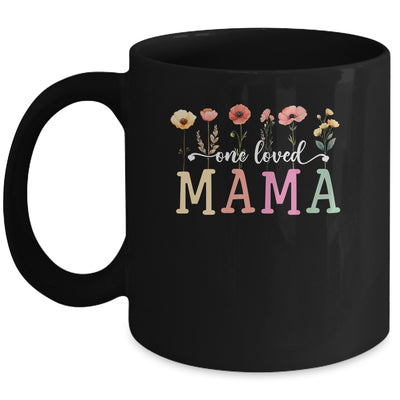 One Loved Mama Mom Groovy Flower Funny Mama Mother's Day Mug | siriusteestore