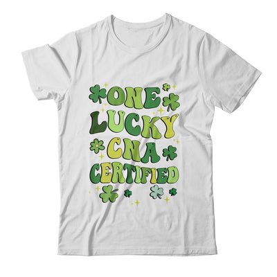 One Lucky CNA Certified Nursing St Patricks Day Groovy Retro Shirt & Hoodie | siriusteestore