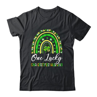 One Lucky CNA Certified Nursing St Patricks Day Rainbow Shirt & Hoodie | siriusteestore