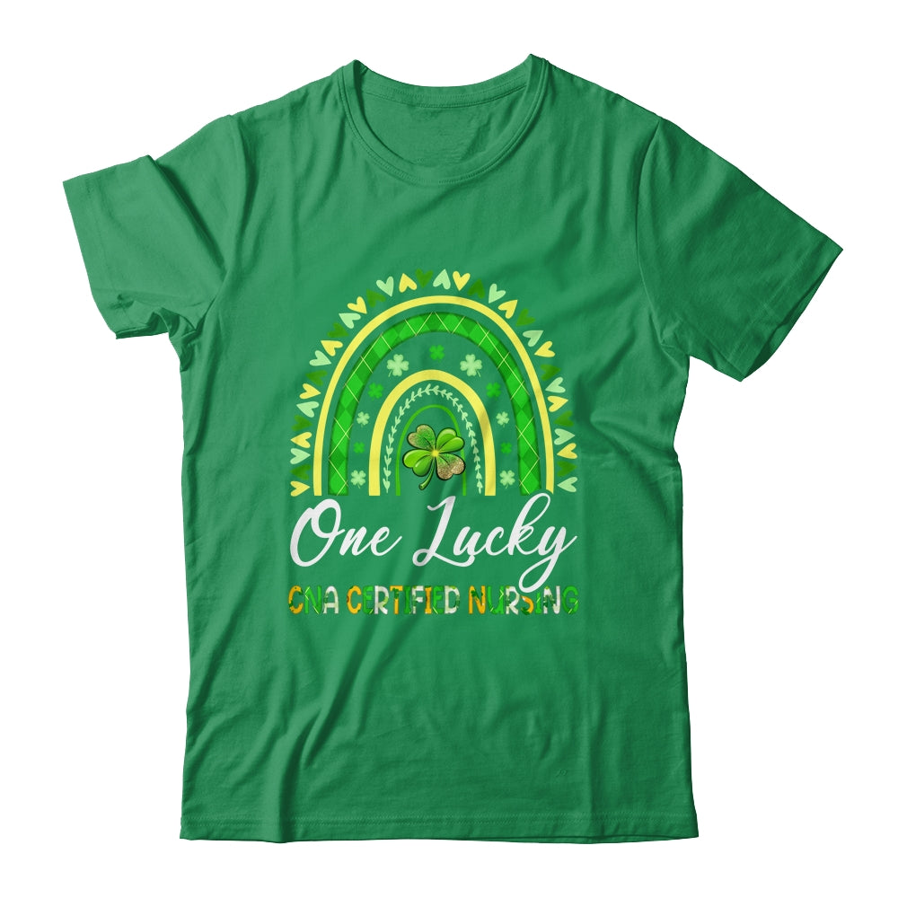 One Lucky CNA Certified Nursing St Patricks Day Rainbow Shirt & Hoodie | siriusteestore