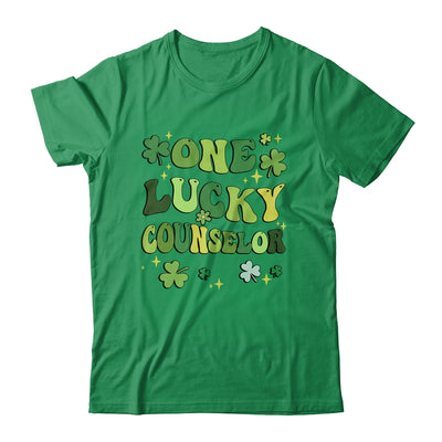 One Lucky Counselor St Patricks Day Groovy Retro Shamrock Shirt & Hoodie | siriusteestore