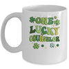 One Lucky Counselor St Patricks Day Groovy Retro Shamrock Mug | siriusteestore